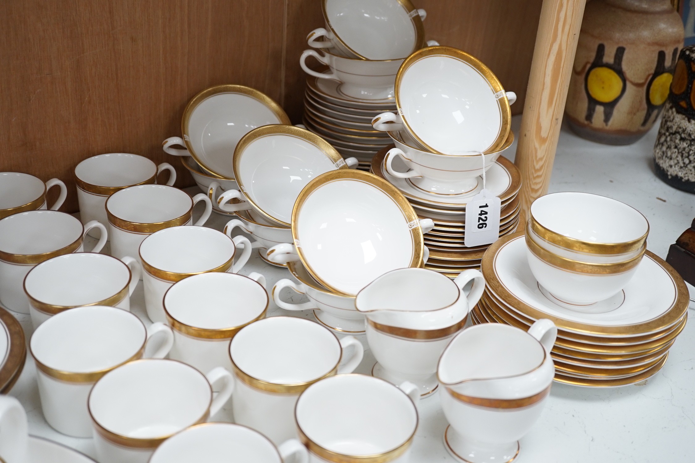 A Royal Worcester ‘Davenham’ part twelve place setting dinner service